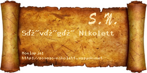 Sóvágó Nikolett névjegykártya